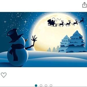 ShineSnow Winter Snowman Christmas Santa Claus On Sleigh Snow Reindeer